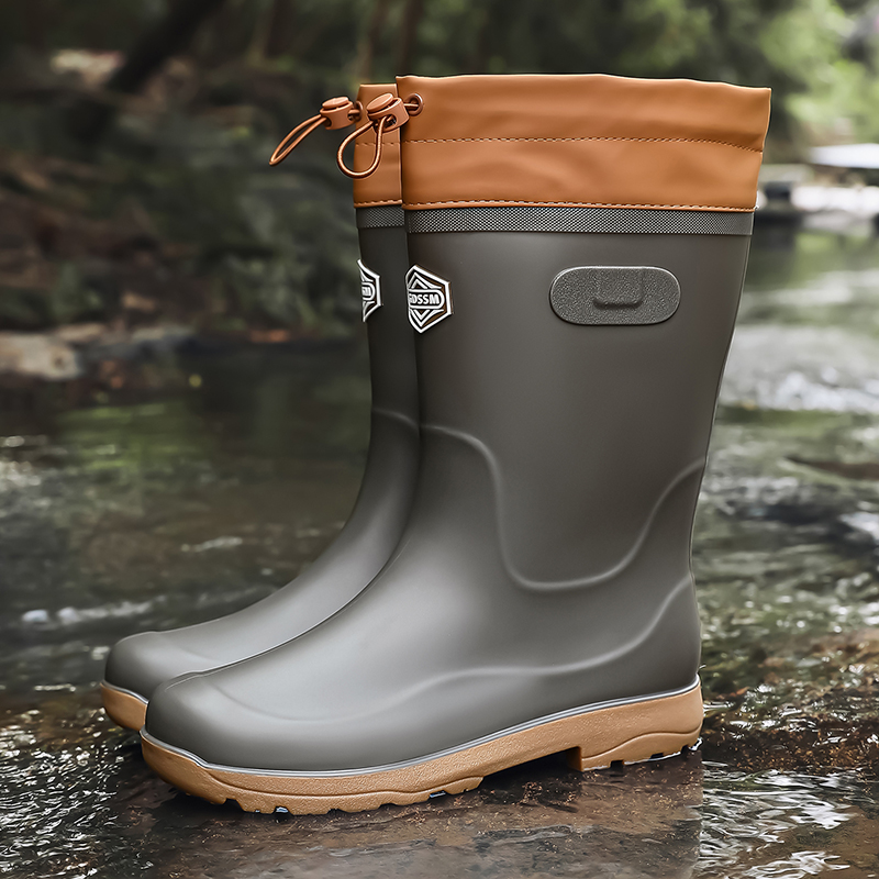 Fishing Boots - Men's high-top casual rain boots four