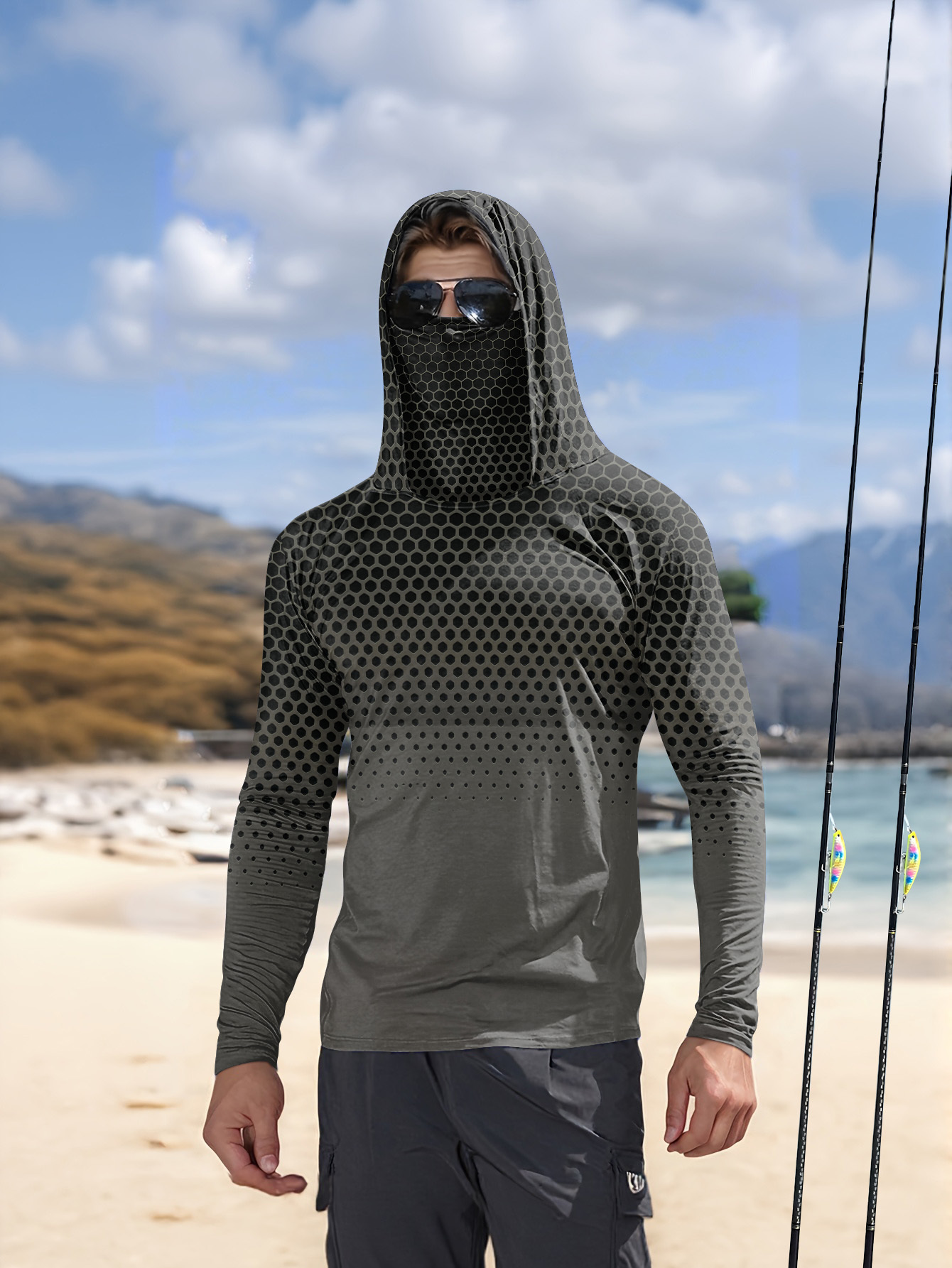 Men Summer UPF50+ Fishing Hood - đánh giá và giá Fishing Hoodie