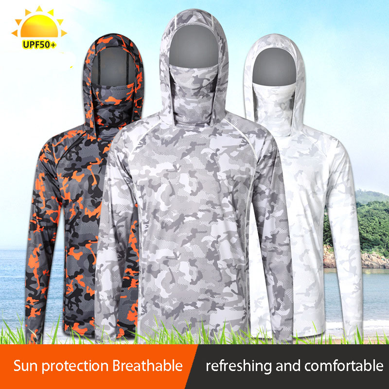 Camouflage Fishing T-shirt wit - đánh giá và giá Fishing Shirt Uv Protection