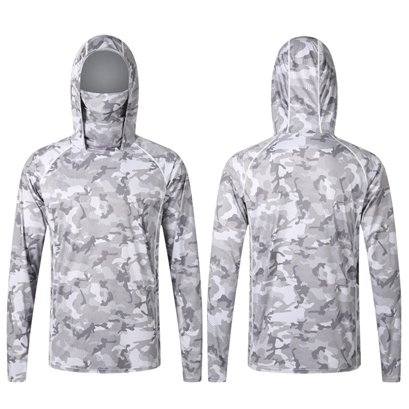 Camouflage Fishing T-shirt wit - đánh giá và giá Fishing Shirt Uv Protection