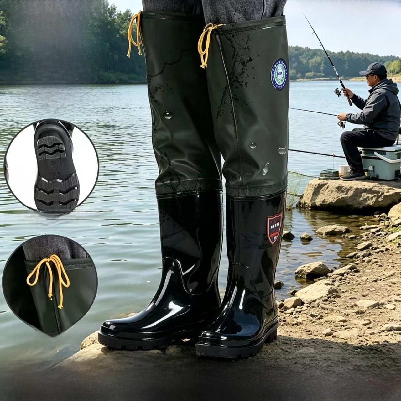 Thickened Over-Knee Rain Boots - đánh giá và giá Fishing Boots