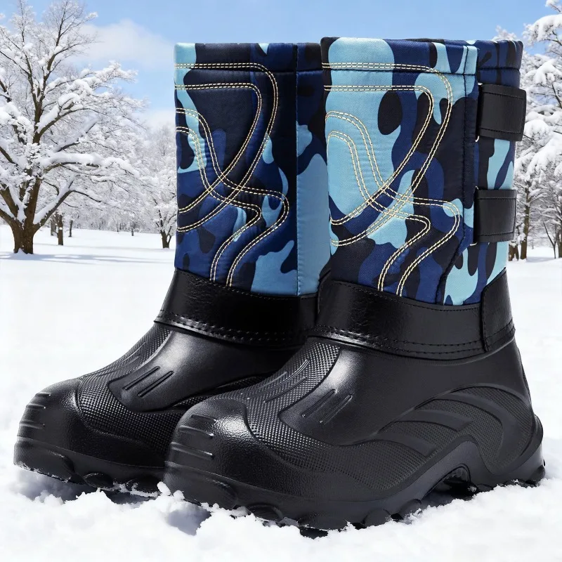 Men Camo High‑Top Winter Snow  - đánh giá và giá Fishing Boots