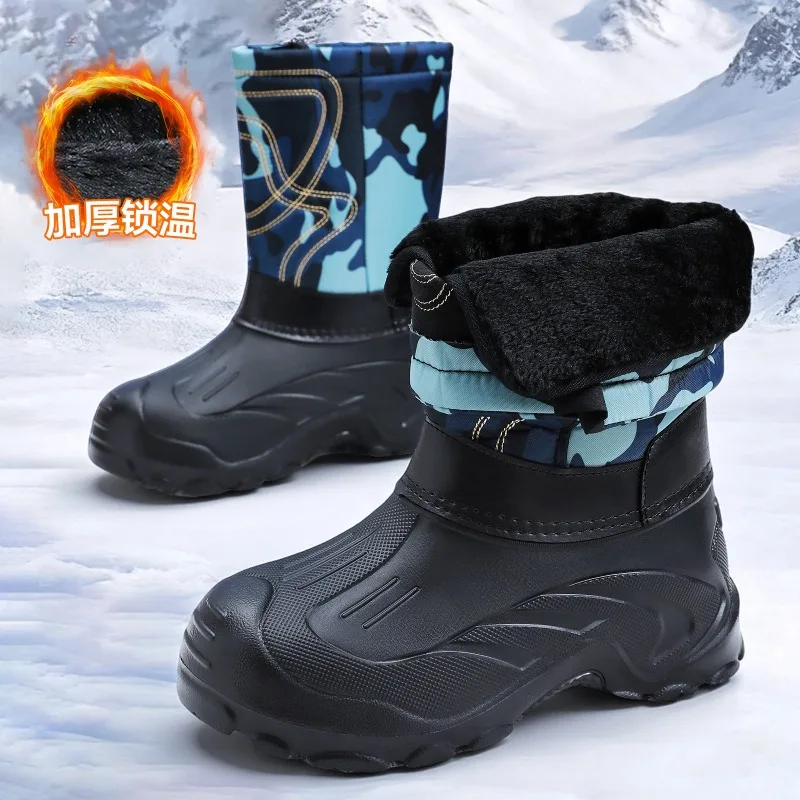 Men Camo High‑Top Winter Snow  - đánh giá và giá Fishing Boots
